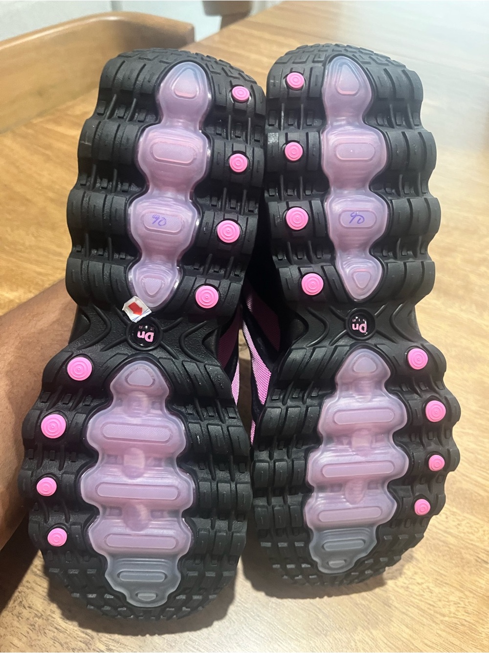 Nike Kids Black and Pink Sneakers with Cushioned Sole